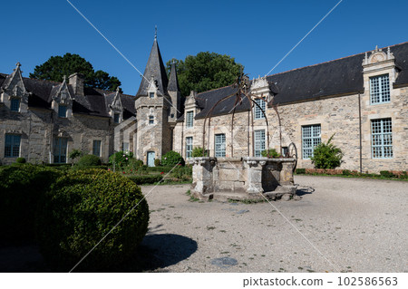 Chateau And Castle Of Picturesque Village Rochefort En Terre In The Department Of Morbihan In Brittany, France 102586563