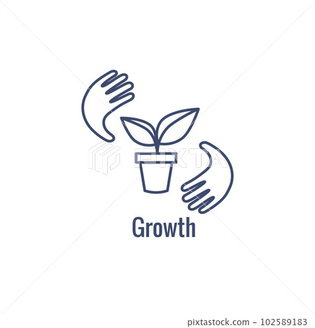 Core Values icon with value driven icon describing part of core values 102589183