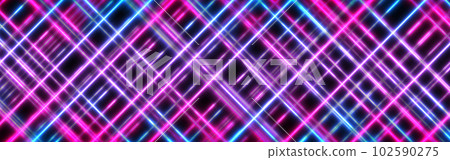 Blue pink glowing neon lines abstract tech background 102590275