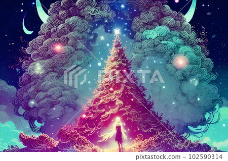Christmas tree in Wonderland digital art 102590314