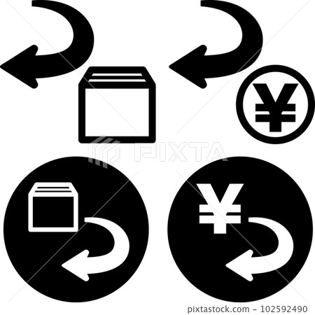 Return, refund icon set Return, refund icon set 102592490