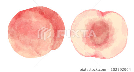 Peach illustration in hand drawn watercolor style Peach illustration in hand drawn watercolor style 102592964