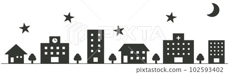 水平的城市景觀圖標 水平的城市景觀圖標 102593402