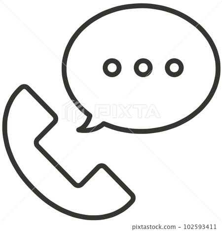 接收器和語音氣泡圖標（畫線） 102593411