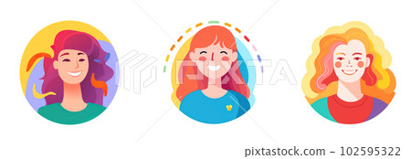 set vector illustration of female support lgbt rights isolate on white background set vector illustration of female support lgbt rights isolate on white background 102595322