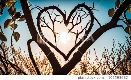 Generative AI, Heart of Nature: A Symbolic Connection Between Love and Life 102595682