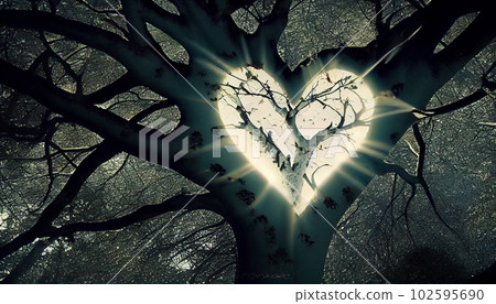 Generative AI, Heart of Nature: A Symbolic Connection Between Love and Life 102595690