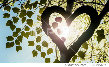 Generative AI, Heart of Nature: A Symbolic Connection Between Love and Life 102595694