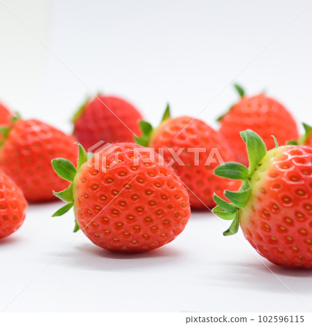 beautiful fresh red strawberry isolated on white background beautiful fresh red strawberry isolated on white background 102596115