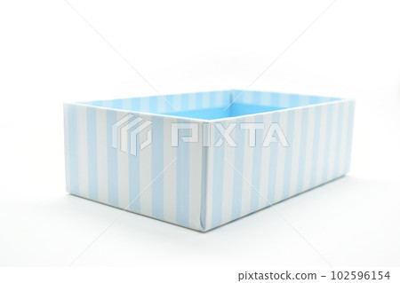 beautiful blue paper box on white background, package for design beautiful blue paper box on white background, package for design 102596154