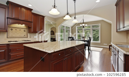 Modern Culinary Haven: Kitchen with Open Floor Plan, Generative AI Modern Culinary Haven: Kitchen with Open Floor Plan, Generative AI 102596285