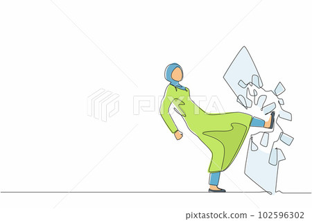 Businesswoman was kicked off with a kick Vector Image