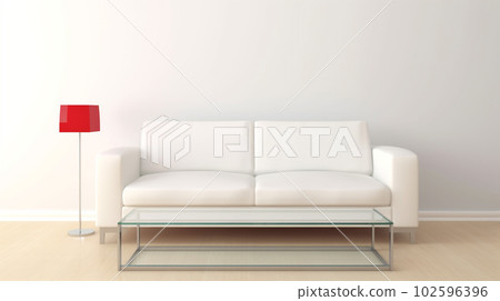 Contemporary Chic: Modern Minimalist Living Room, Generative AI Contemporary Chic: Modern Minimalist Living Room, Generative AI 102596396