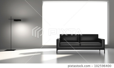 Contemporary Chic: Modern Minimalist Living Room, Generative AI Contemporary Chic: Modern Minimalist Living Room, Generative AI 102596400
