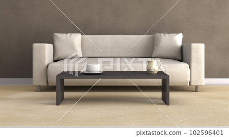 Contemporary Chic: Modern Minimalist Living Room, Generative AI Contemporary Chic: Modern Minimalist Living Room, Generative AI 102596401