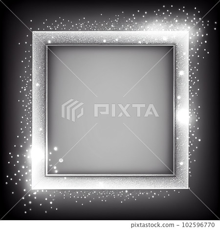 Generative AI, Silver Shimmer: Sparkling Bokeh Border for Elegant Designs 102596770