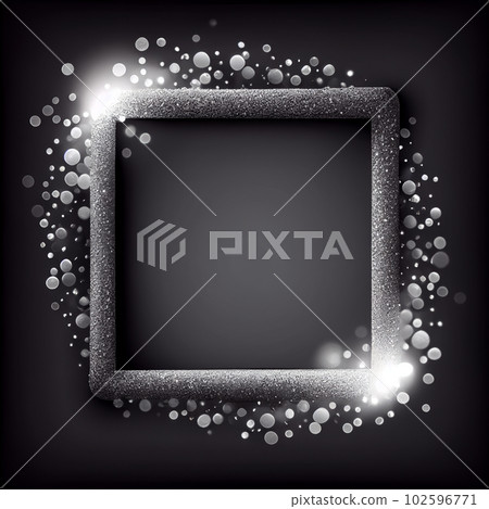 Generative AI, Silver Shimmer: Sparkling Bokeh Border for Elegant Designs Generative AI, Silver Shimmer: Sparkling Bokeh Border for Elegant Designs 102596771