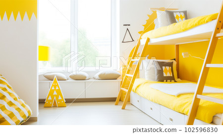 Adventurous Haven: Playful and Colorful Kid's Room, Generative AI 102596830