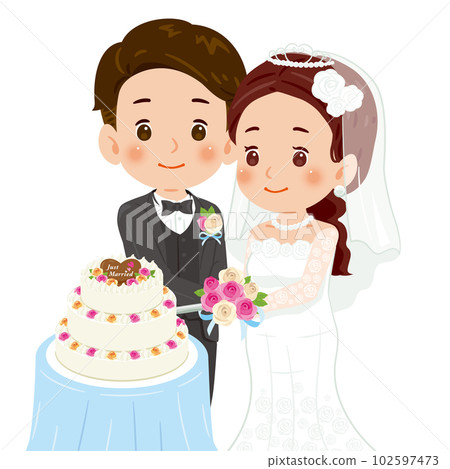 切蛋糕一男一女純白禮服2 102597473