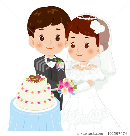 純白禮服蛋糕切男女1 102597474