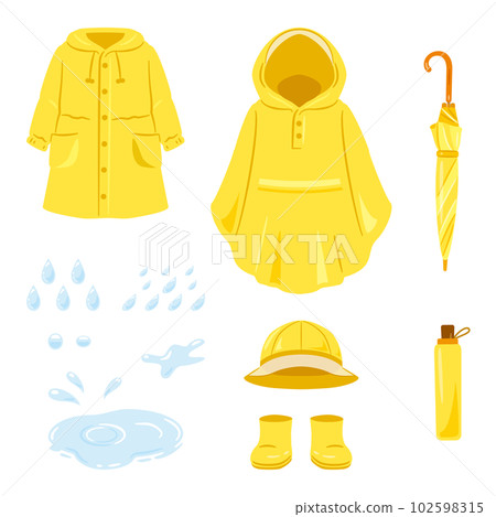 Yellow rain gear set 102598315