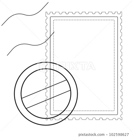 Stamp and postmark frame 05 102598627