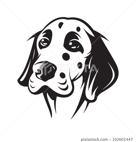 dalmatian dog, vector concept digital art, hand drawn illustration 102601447