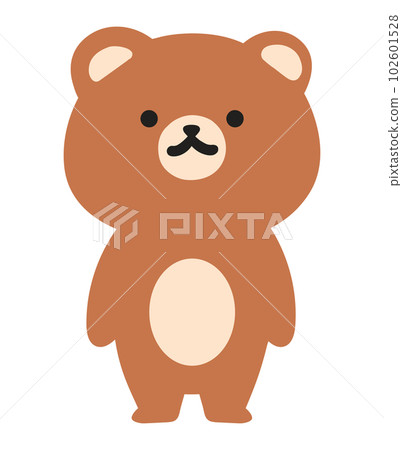 Full body illustration of a cute bear cub 102601528