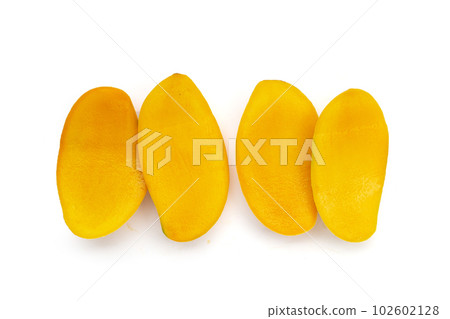 Tropical fruit, Mango on white 102602128
