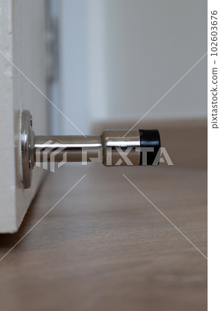 White door with door stopper 102603676
