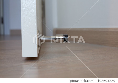 White door with door stopper 102603829