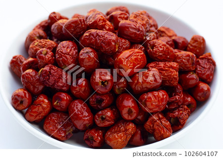 Chinese jujubes isolated on white background. 102604107