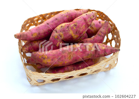 Sweet potato on white background. Sweet potato on white background. 102604227
