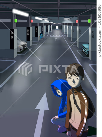 Underground carpark Underground carpark 102606986