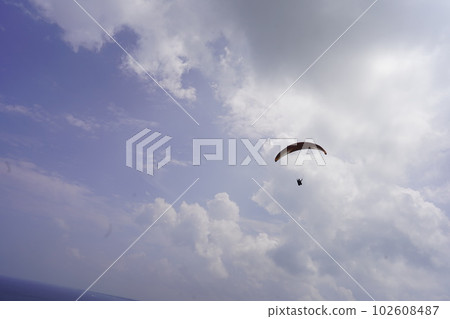 Paraglider flying in the sky Paraglider flying in the sky 102608487