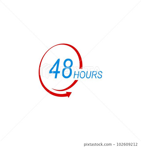 sign of 48 clock arrow hours logo 102609212