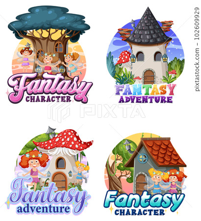 Set of fairy tale banner Set of fairy tale banner 102609929