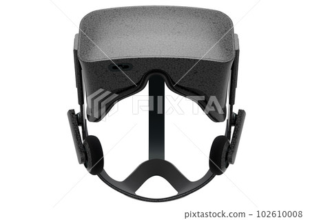 Realistic virtual reality glasses with black marble texture on white background Realistic virtual reality glasses with black marble texture on white background 102610008