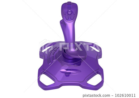 Realistic joystick for flight simulator in style glassmorphism or frosted glass 102610011