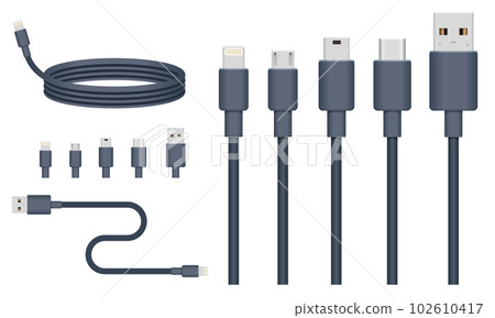 Illustration of various USB terminals Illustration of various USB terminals 102610417