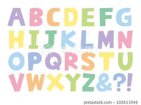 可愛的手寫字體字母表 102611049