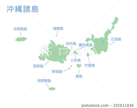 沖繩群島石垣島到西表島的地圖 102611836
