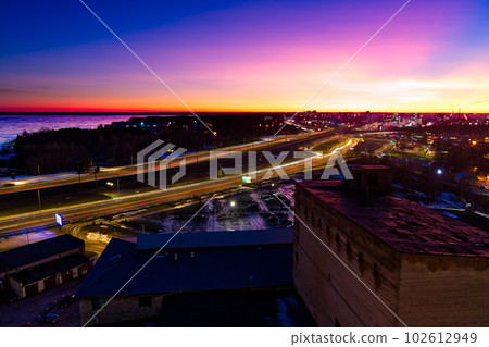 Panoramic view of the city at night. Tallinn, Estonia at night Panoramic view of the city at night. Tallinn, Estonia at night 102612949