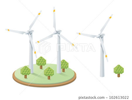 Image illustration of wind power generation Image illustration of wind power generation 102613022
