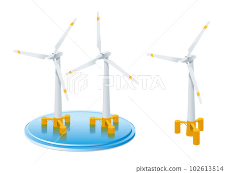 Image illustration of offshore wind power generation 102613814