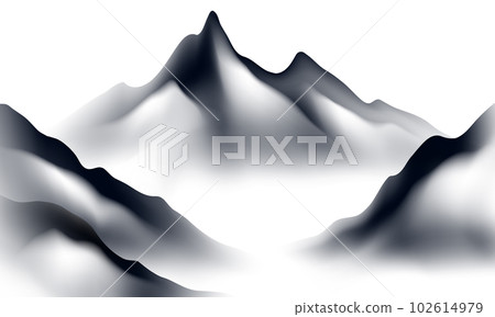Modern design vector illustration of beautiful Chinese ink landscape painting. Modern design vector illustration of beautiful Chinese ink landscape painting. 102614979