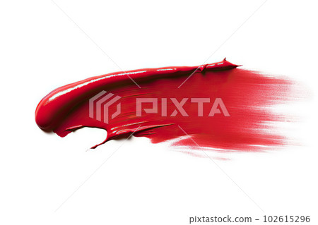 Colorful Lipstick Swatch with Smudges and Smears Isolated on White Background. created with Generative AI 102615296