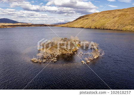Aerial view of the Lough Anna island - County Donegal, Ireland Aerial view of the Lough Anna island - County Donegal, Ireland 102618257