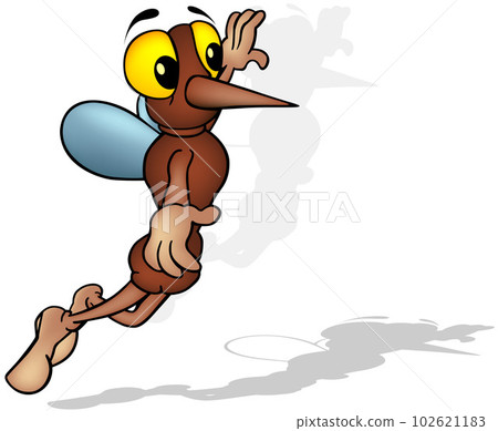 Brown Flying Mosquito in the Air Brown Flying Mosquito in the Air 102621183
