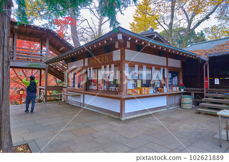 Goma-sho in the precincts of Todoroki Fudoson (Myo-in Temple) near Todoroki Valley in Setagaya Ward, Tokyo in autumn 102621889